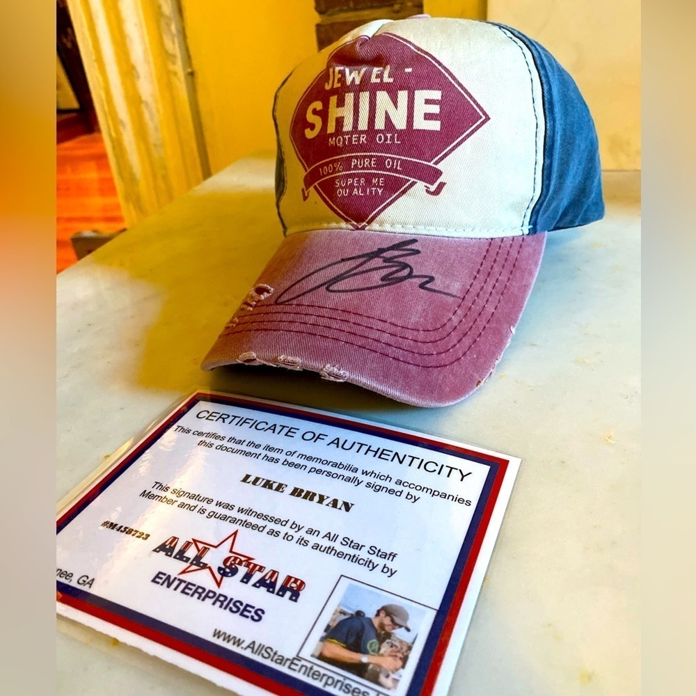 Luke Bryan autographed baseball hat